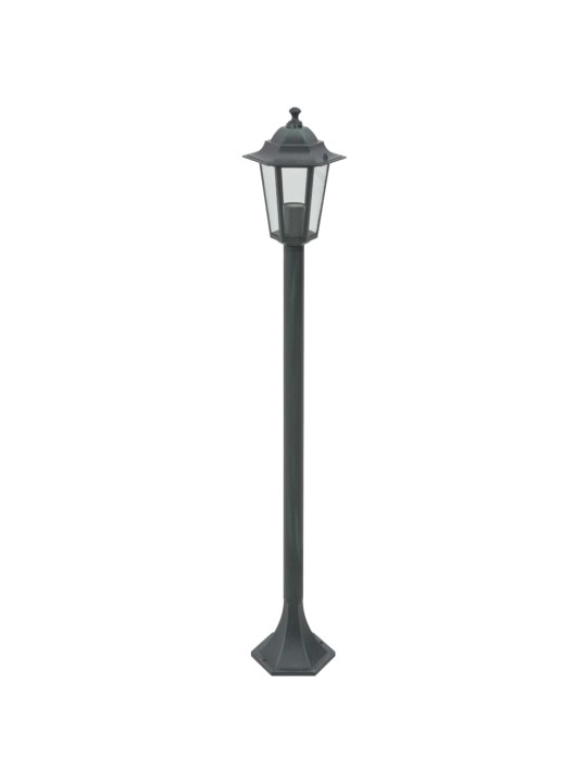 Zahradní sloupové lampy 6 ks E27 110 cm hliníkové tmavě zelené