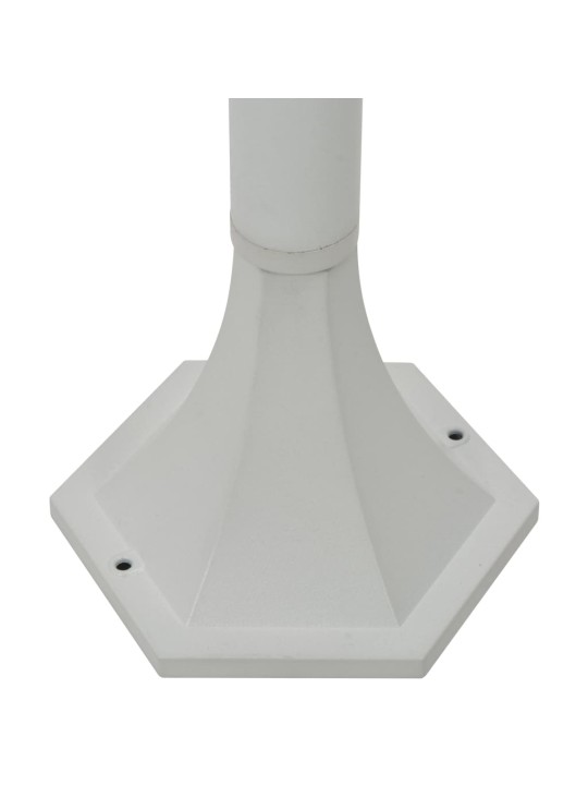 Zahradní sloupové lampy 6 ks E27 110 cm hliníkové bílé