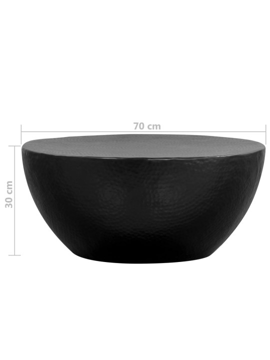 Konferenční stolek černý 70 x 30 cm tlučený hliník