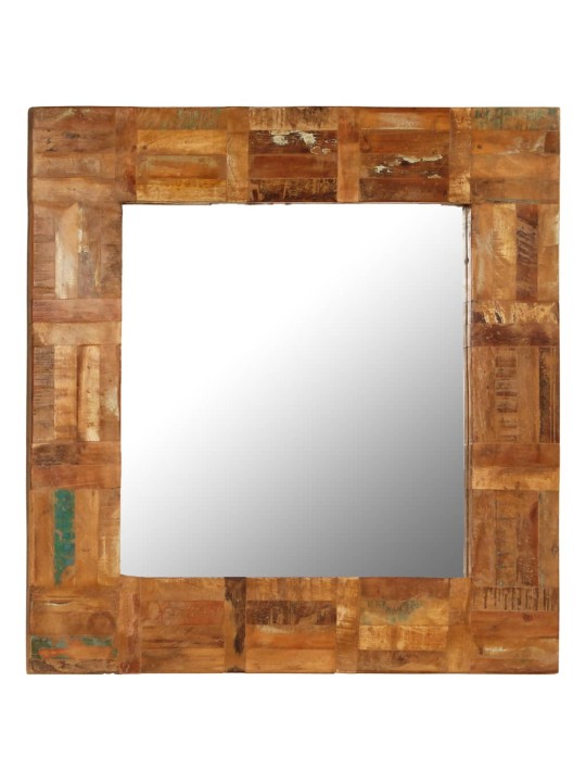 Nástěnné zrcadlo masivní recyklované dřevo 60 x 60 cm
