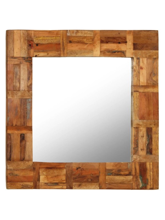 Nástěnné zrcadlo masivní recyklované dřevo 60 x 60 cm