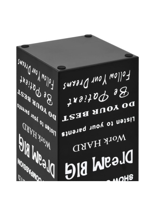 Stojan na deštníky Text ocelový černý