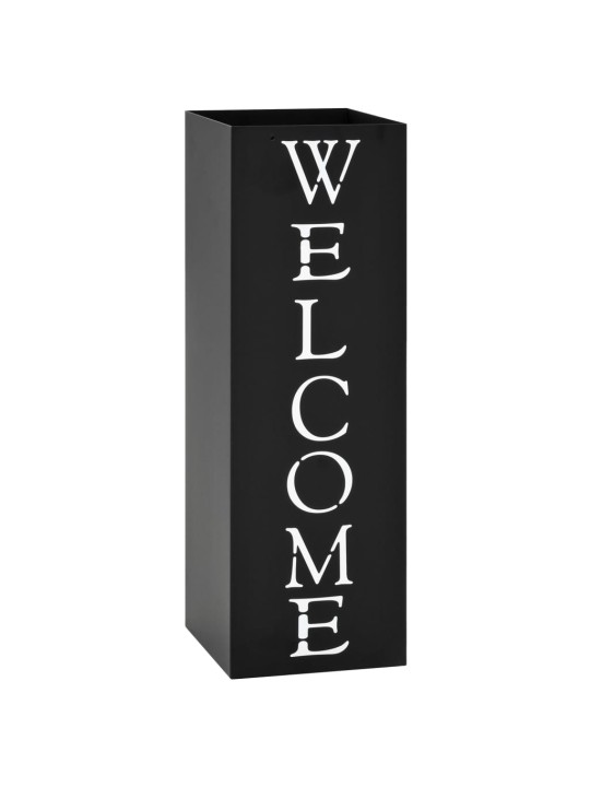 Stojan na deštníky Welcome ocelový černý