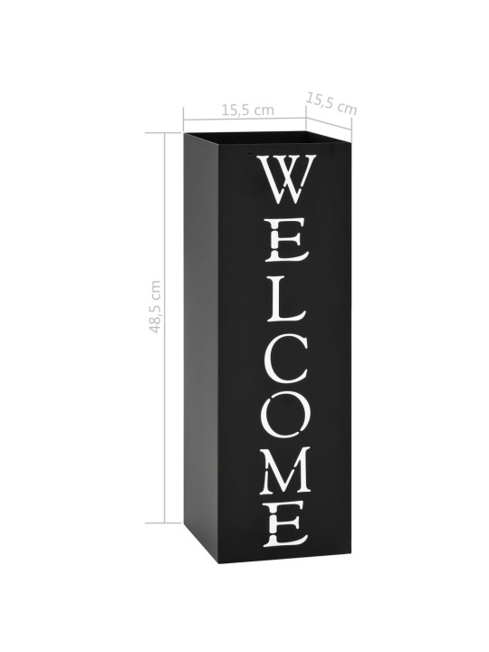 Stojan na deštníky Welcome ocelový černý
