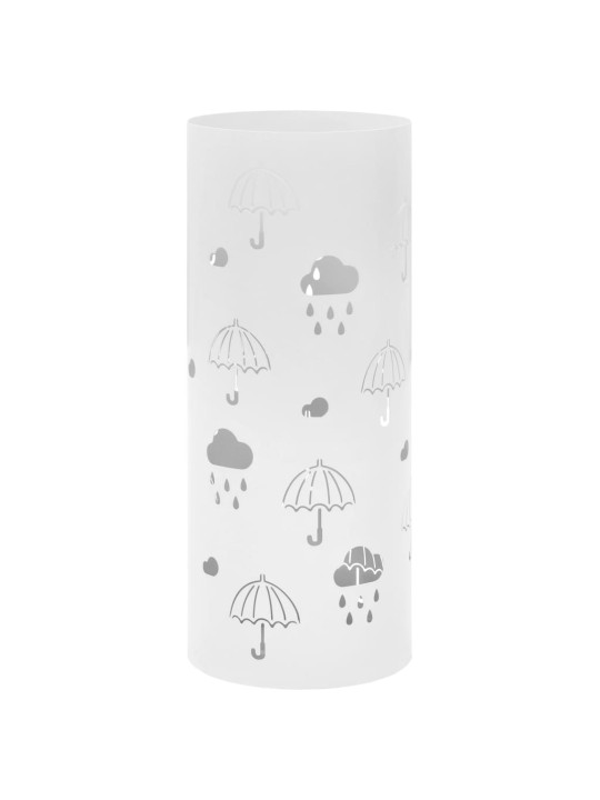 Stojan na deštníky Umbrellas ocelový bílý