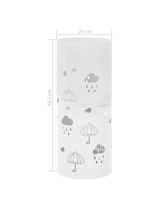 Stojan na deštníky Umbrellas ocelový bílý