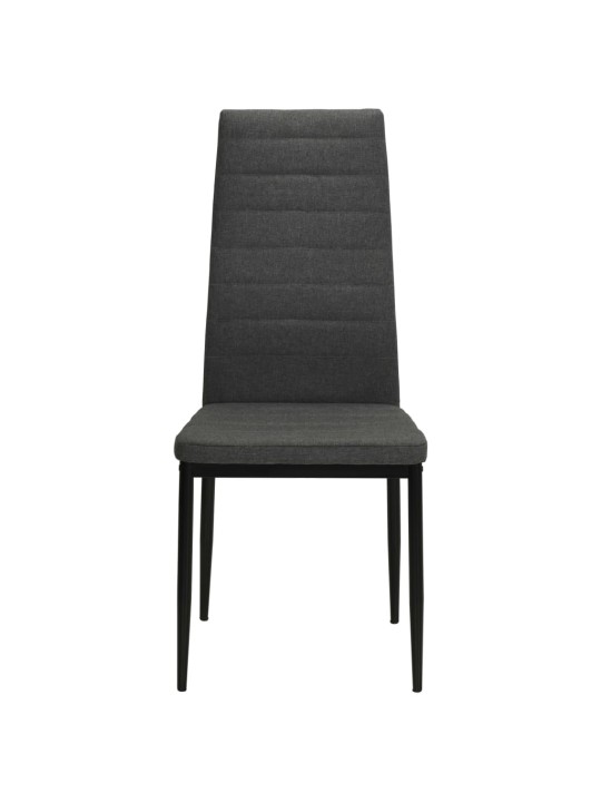 Jídelní židle 2 ks tmavě šedé textil
