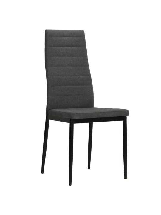 Jídelní židle 4 ks tmavě šedé textil