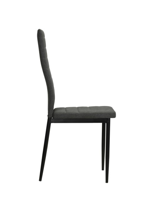 Jídelní židle 4 ks tmavě šedé textil