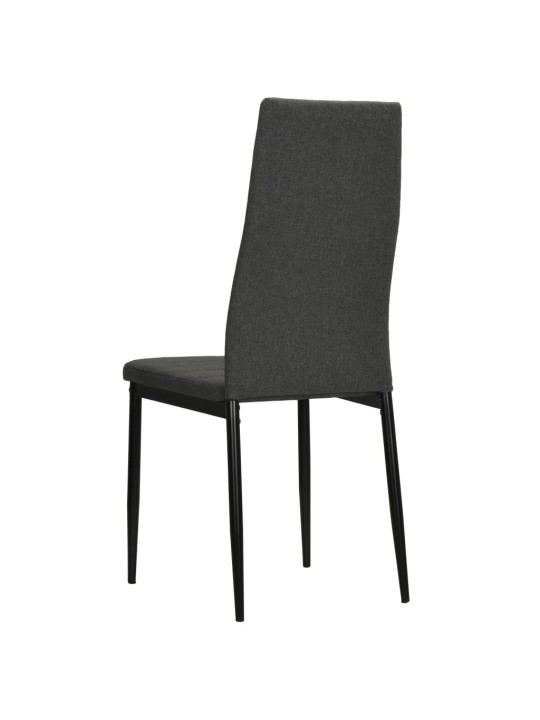 Jídelní židle 4 ks tmavě šedé textil