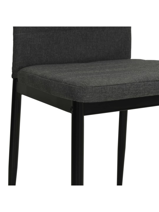 Jídelní židle 4 ks tmavě šedé textil