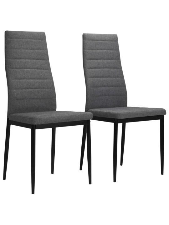 Jídelní židle 2 ks světle šedé textil