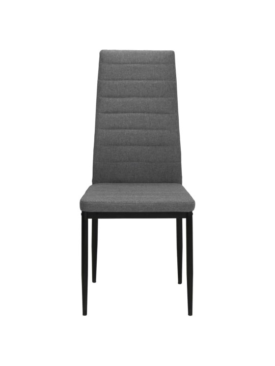Jídelní židle 2 ks světle šedé textil