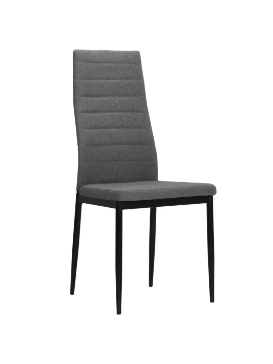 Jídelní židle 4 ks světle šedé textil