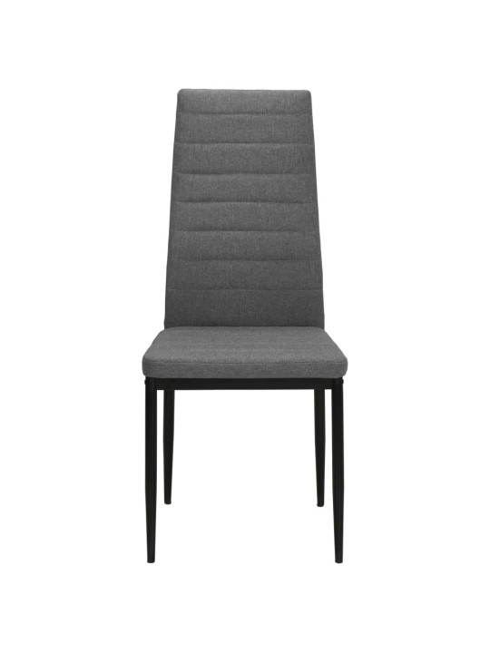 Jídelní židle 4 ks světle šedé textil
