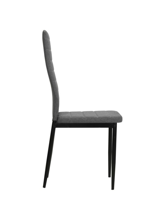 Jídelní židle 4 ks světle šedé textil