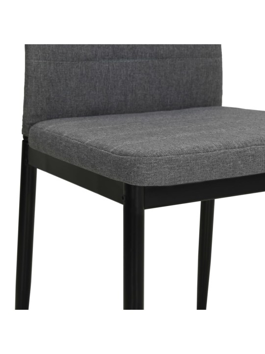 Jídelní židle 4 ks světle šedé textil