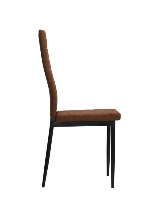 Jídelní židle 4 ks hnědé textil