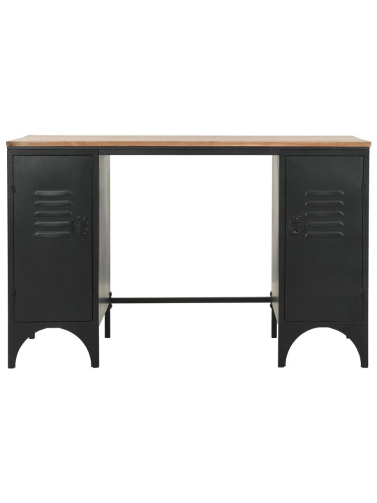 Psací stůl se 2 skříňkami masivní jedle a ocel 120 x 50 x 76 cm