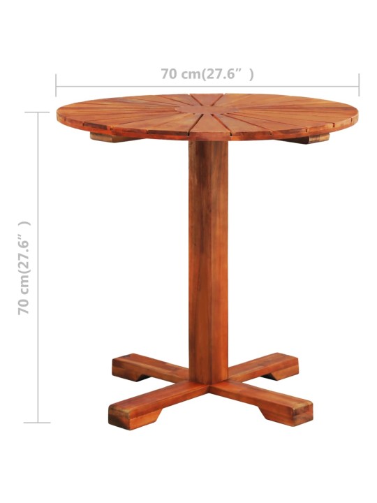 Bistro stolek 70 x 70 cm masivní akáciové dřevo