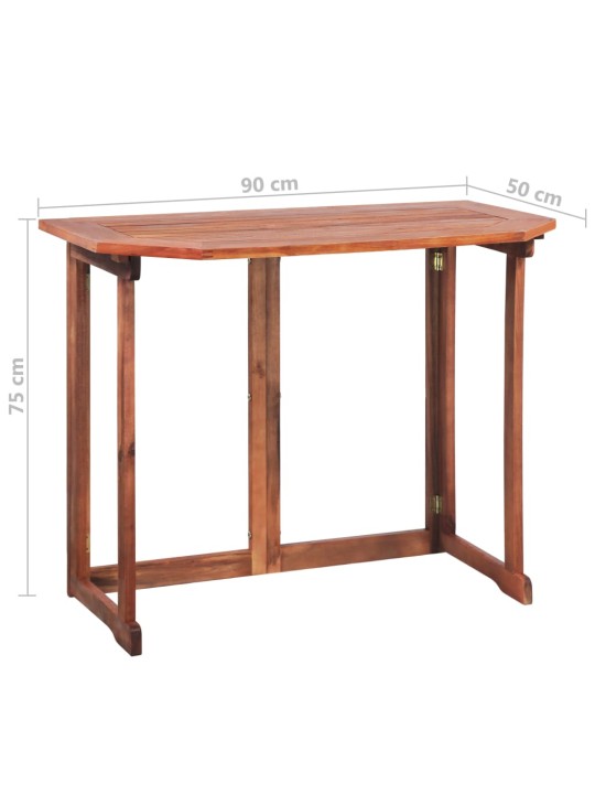 Bistro stolek 90 x 50 x 75 cm masivní akáciové dřevo