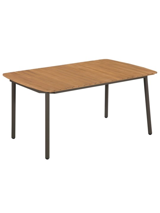 Zahradní stůl 150 x 90 x 72 cm masivní akácie dřevo a ocel