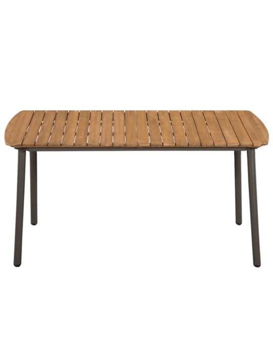 Zahradní stůl 150 x 90 x 72 cm masivní akácie dřevo a ocel