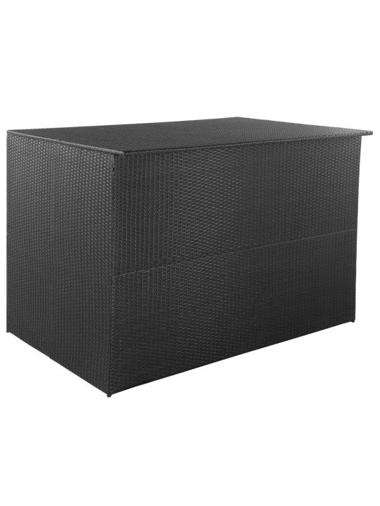 Zahradní úložný box černý 150 x 100 x 100 cm polyratan