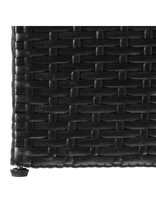 Zahradní úložný box černý 150 x 100 x 100 cm polyratan