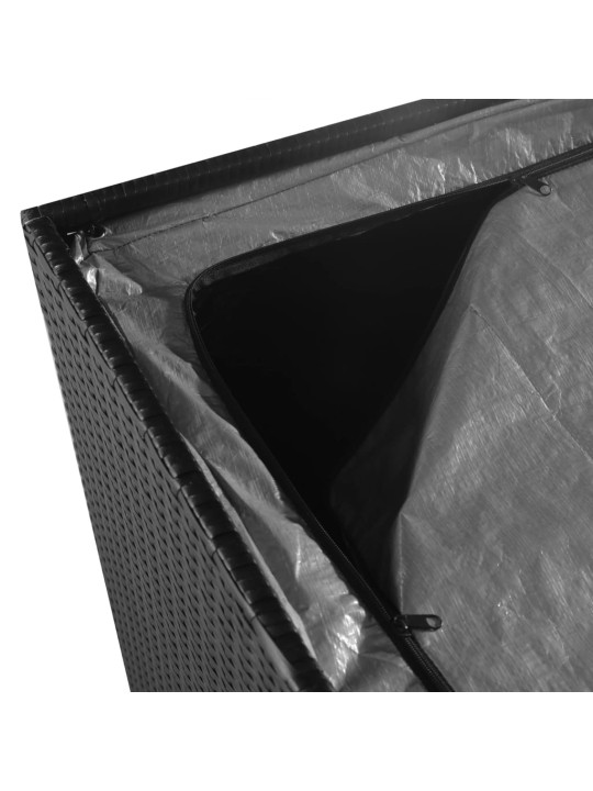 Zahradní úložný box černý 150 x 100 x 100 cm polyratan