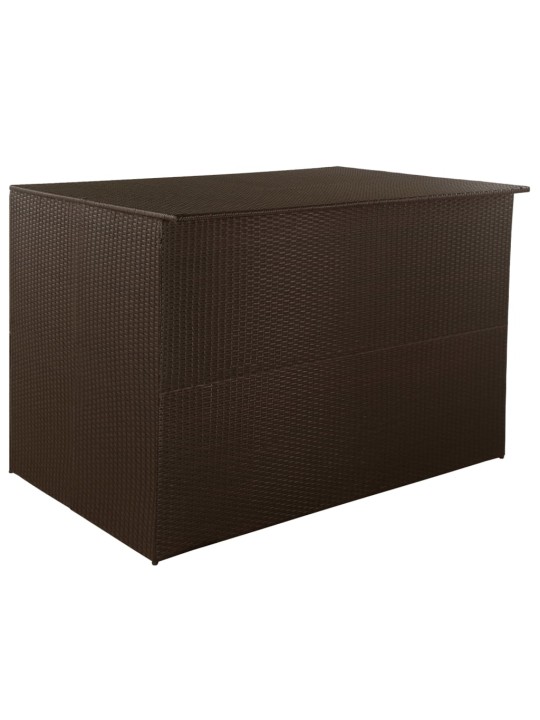 Zahradní úložný box hnědý 150 x 100 x 100 cm polyratan
