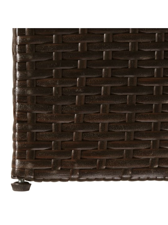 Zahradní úložný box hnědý 150 x 100 x 100 cm polyratan