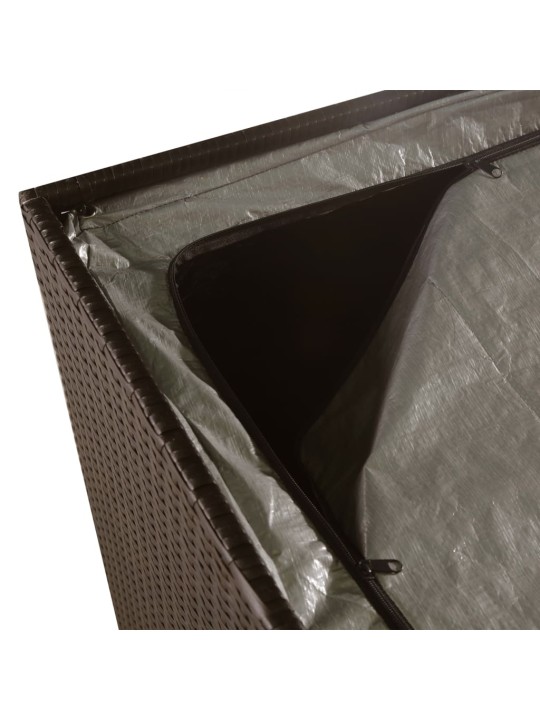 Zahradní úložný box hnědý 150 x 100 x 100 cm polyratan