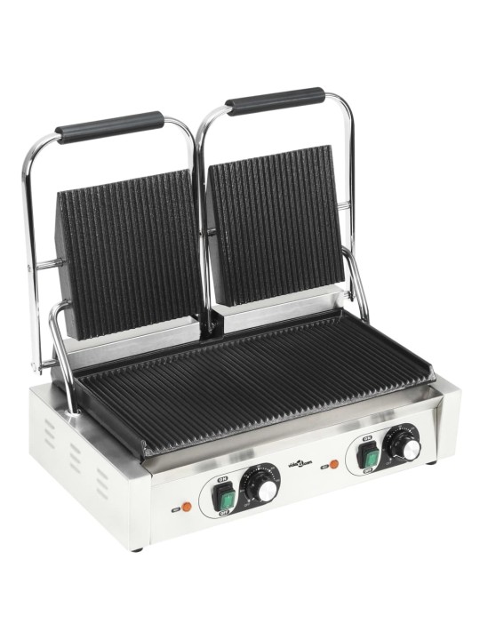 Dvojitý panini gril rýhovaný 3600 W 57 x 30,5 x 20 cm