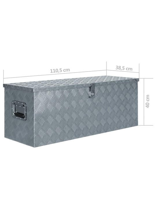 Hliníkový box 110,5 x 38,5 x 40 cm stříbrný