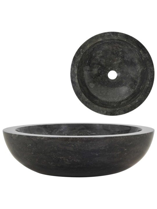 Umyvadlo 40 x 12 cm mramor černé