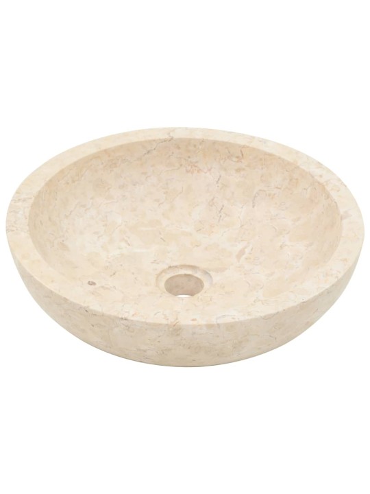 Umyvadlo 40 x 12 cm mramor krémové