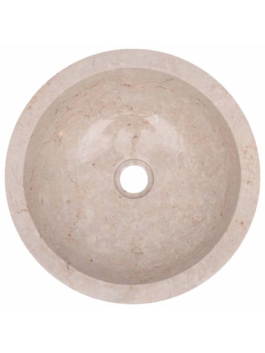 Umyvadlo 40 x 12 cm mramor krémové