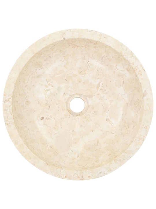 Umyvadlo 40 x 12 cm mramor krémové