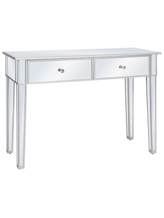 Zrcadlový konzolový stolek z MDF a skla 106,5 x 38 x 76,5 cm