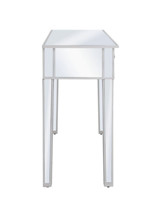 Zrcadlový konzolový stolek z MDF a skla 106,5 x 38 x 76,5 cm