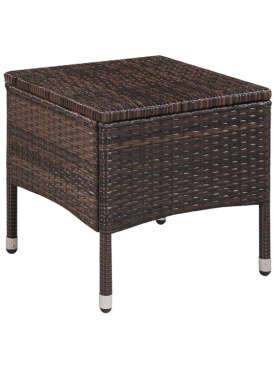 3dílný bistro set polyratan hnědý
