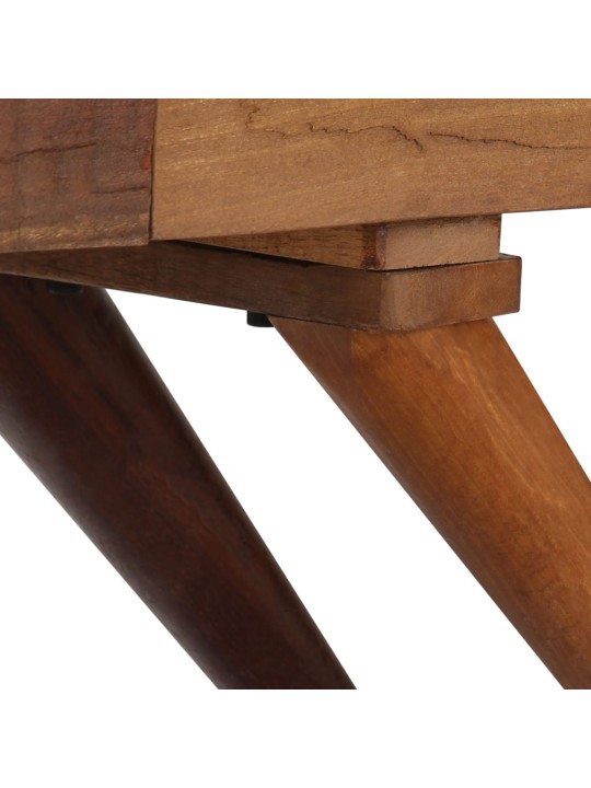 Příborník hnědý 100 x 30 x 75 cm masivní recyklované dřevo