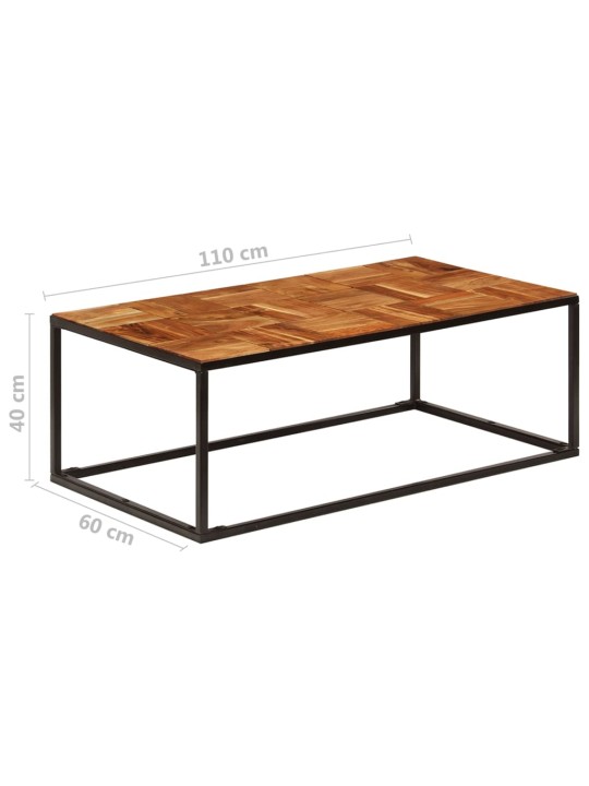 Konferenční stolek 110 x 60 x 40 cm masivní akácie a ocel