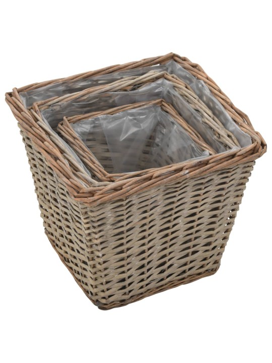 Vyvýšený záhon 3 ks proutěný s PE výstelkou