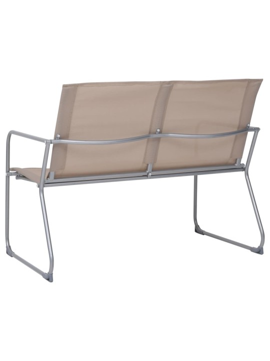 4dílná zahradní sedací souprava textil a ocel taupe