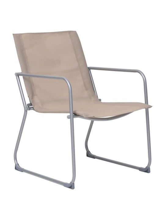 4dílná zahradní sedací souprava textil a ocel taupe