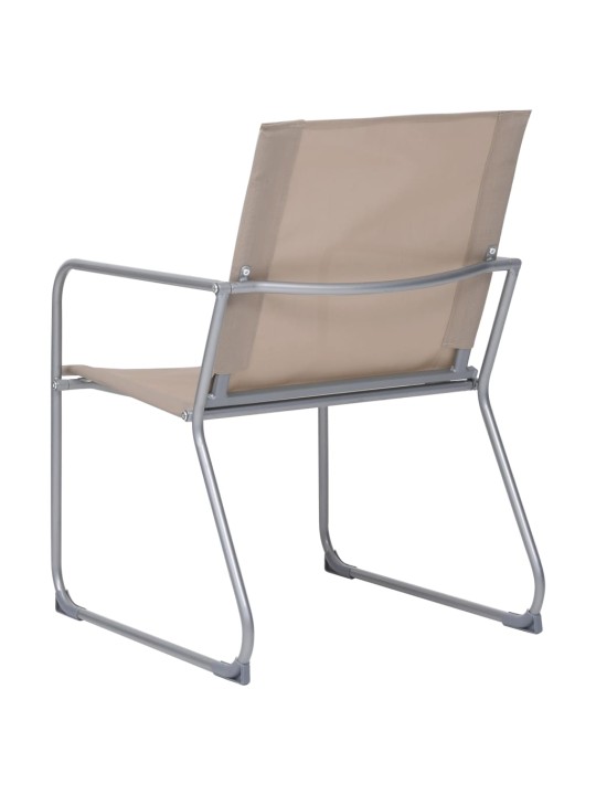 4dílná zahradní sedací souprava textil a ocel taupe