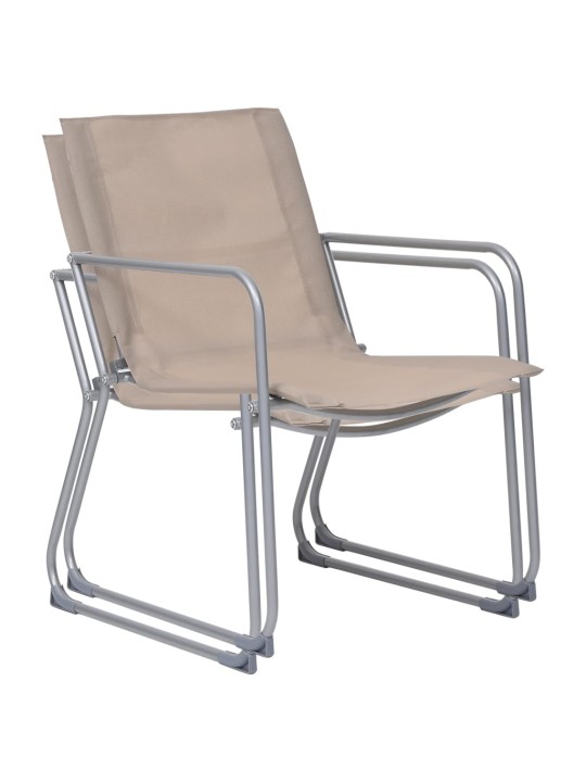 4dílná zahradní sedací souprava textil a ocel taupe