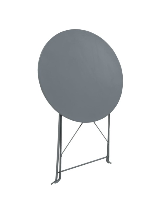 3dílný bistro set ocelový černý